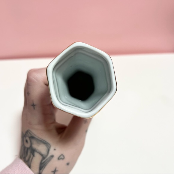 Vintage floral rose retro art deco small vase - Picture 3 of 7